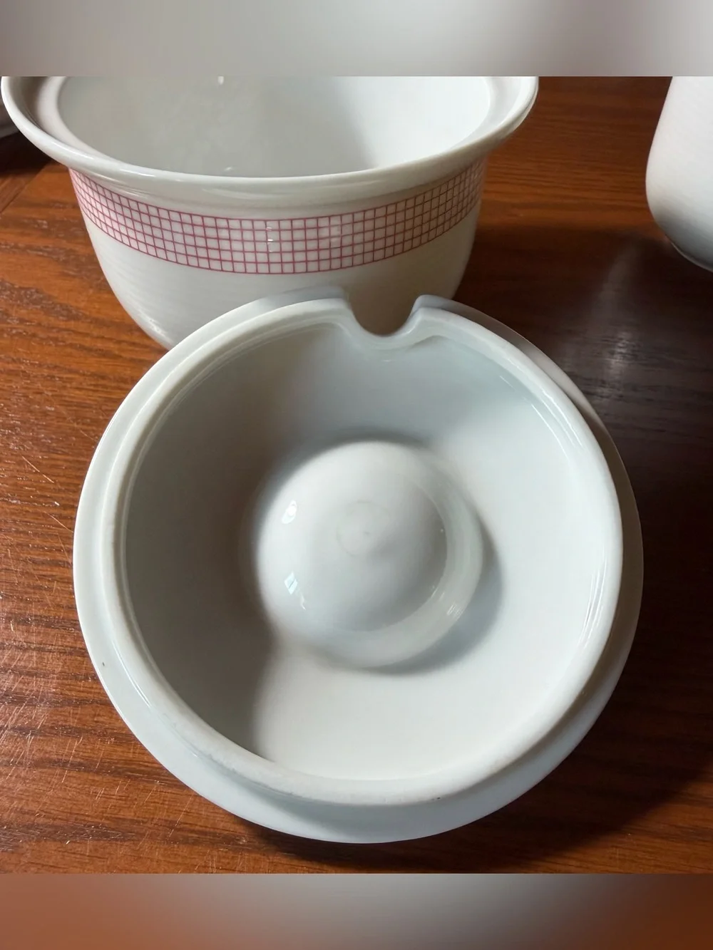 FLORIDA by Thomas Covered Sugar Bowl Lid & Creamer Germany Pink Grid Rosenthal